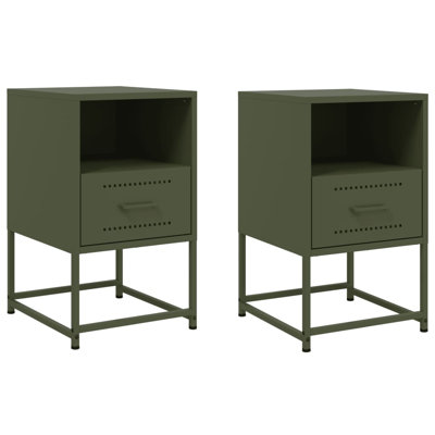 Angeliese 36cm W Steel Bedside Table
