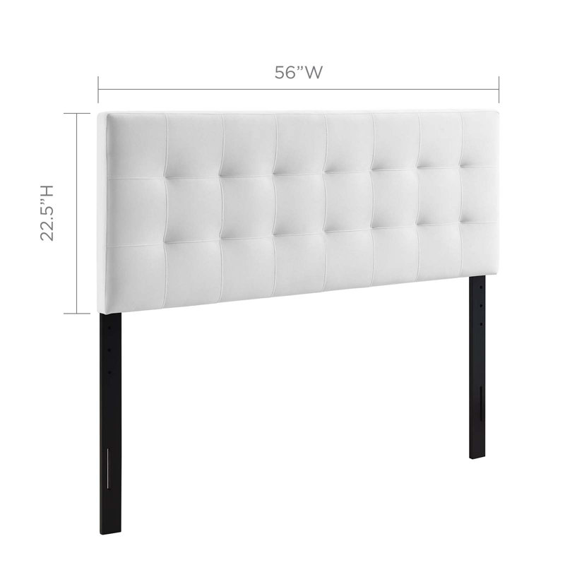 Copper Grove Worishofen Velvet Headboard by Modway, Full, White