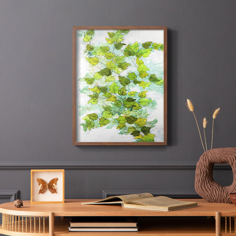 Ivy, reproduction encadrée - bois massif, Brun, H 14 po x l 11 po