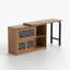 Buffet multifonctionnel extensible - Table de salle à manger convertible, couleur noyer, pour le salon et la salle à manger