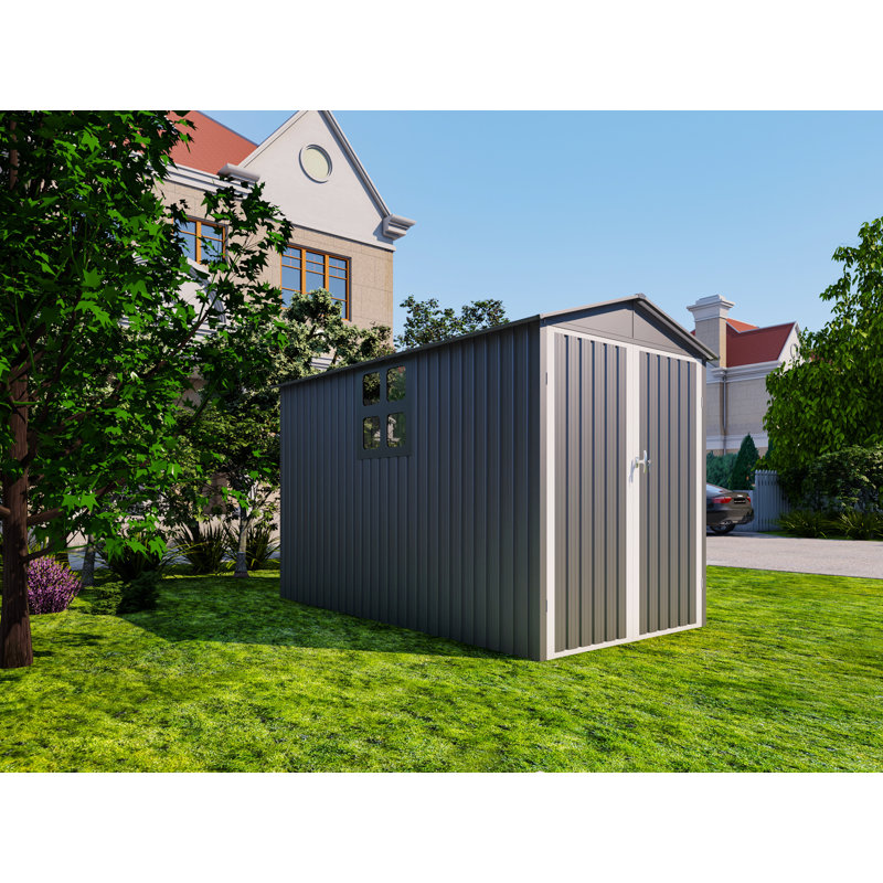 Remise de rangement extérieure avec fenêtre, Grey/White