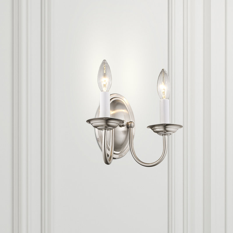 Freels Candle Wall Light, Brushed Nickel