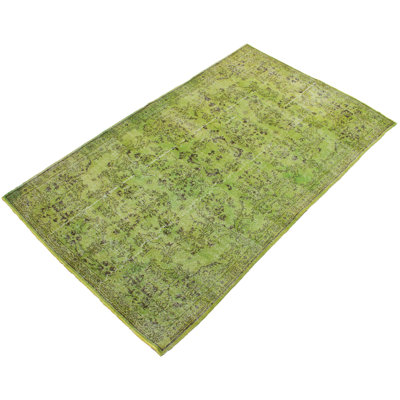 Tapis transitionnel de couleur verte 5 pi 11 po x 9 pi 4 po