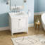 Meuble-lavabo autoportant de 30 po avec lavabo, comptoir en marbre Carrara