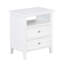 Table de chevet 2 tiroirs blanche-2122132990