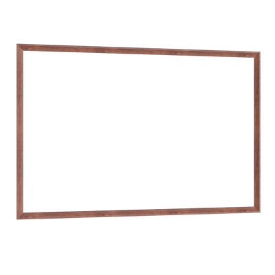 60"X40" Modern Rectangle Bathroom Mirror With Walnut Aluminum Frame, All - Round Visual, Suitable For Multiple Rooms, Easy To Hang Oversized Wall Bathroom, Living Room, Bedroom, Vertical Or