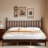King Size Wood Platform Bed With Gourd Shaped Headboard, Retro Style And Sturdy Wooden Slat Support For Comfortable Sleep-1049822681-812727743