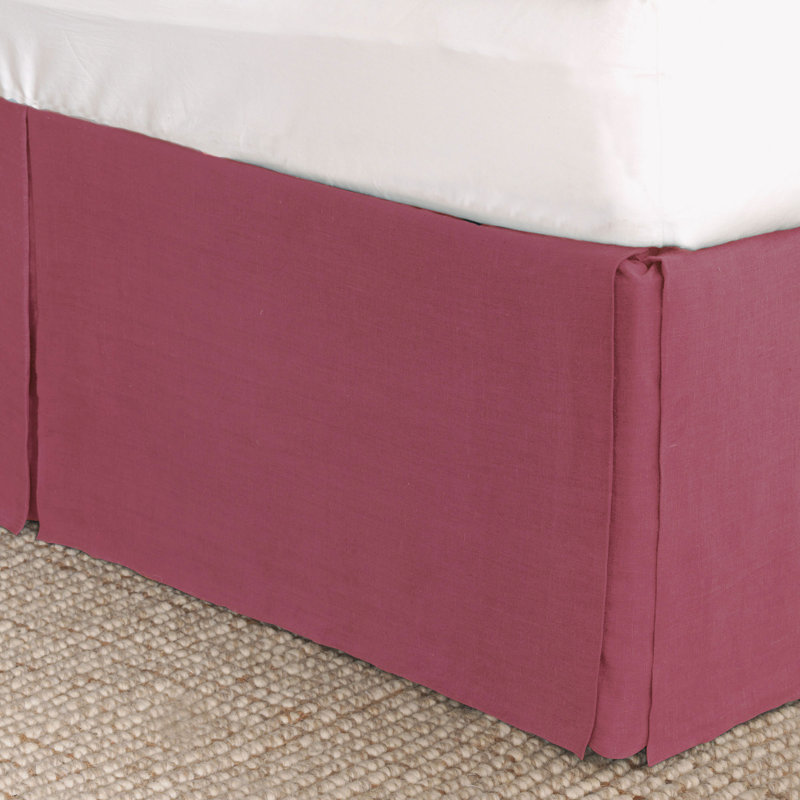 Resort Linen Program Pleated Bed Skirt, Pink, Full