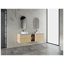 Meuble-lavabo mural 72 po avec lavabo en céramique finition chêne blanc américain-129504367-129504364