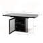 Table de salle à manger moderne carrée avec pieds de rangement et base en métal-631823565