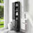 Tall Bathroom Storage Cabinet, Freestanding Storage Cabinet With Two Drawers And Adjustable Shelf, Mdf Board With Painted Finish, Black-833512111