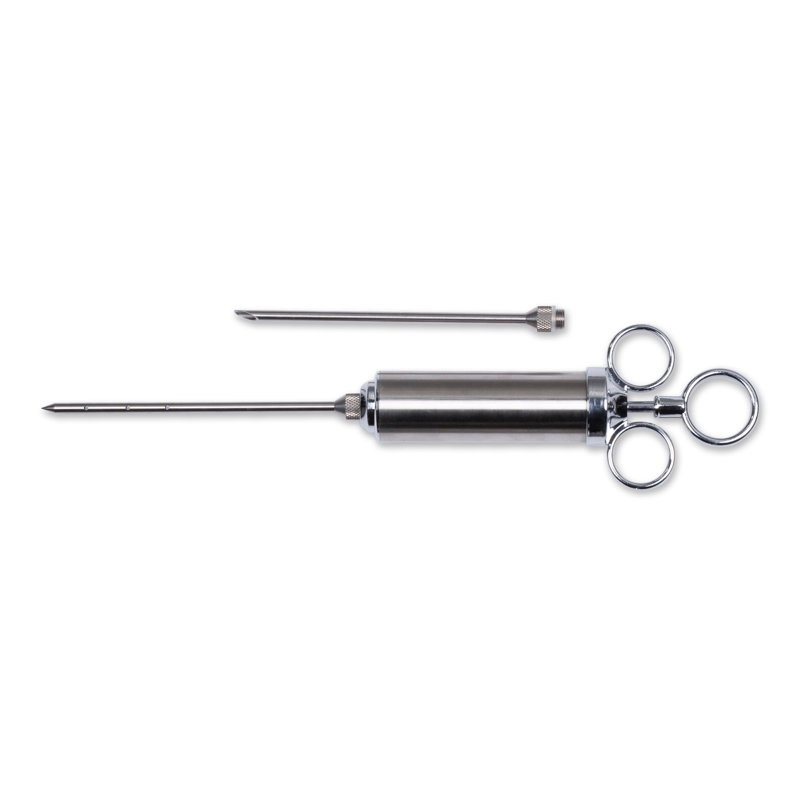 Stainless Steel Manual Meat Injector with Interchangeable Needle Tips