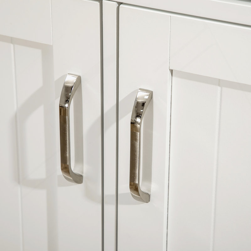 Îlot de cuisine avec armoire de rangement, blanc