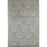 Tapis bleu noué à la main