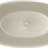 55 Inch Oval Freestanding Solid Surface Soaking Bathtub