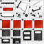 4 LEVEL MULTI PURPOSE TROLLEY FOR DIAGNOSTICS-BLACK+RED