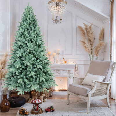 Arbre de Noël 6 pi PE / PVC bleu-vert
