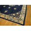 Wool Rectangle Blue Hand Knotted Pile 1920s Antique Chinese Rug