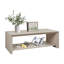 Table basse en simili bois avec tablette