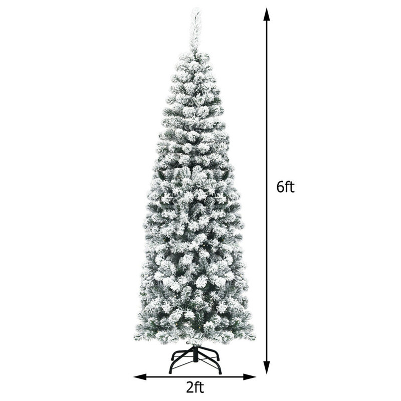Sapin de Noël artificiel pré-éclairé rouge/jaune 6 'avec 250 lumières claires/blanches