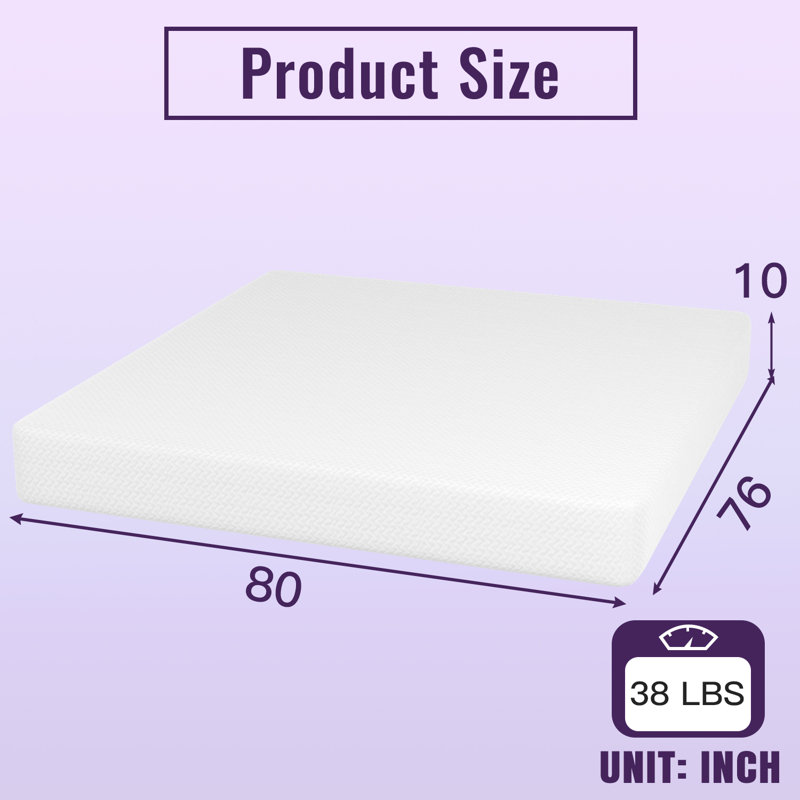 Manhattan Memory Foam Mattress, King, 10"