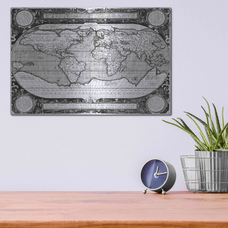 «Antique World Map» par Vision Studio, H 12 po x l 16 po