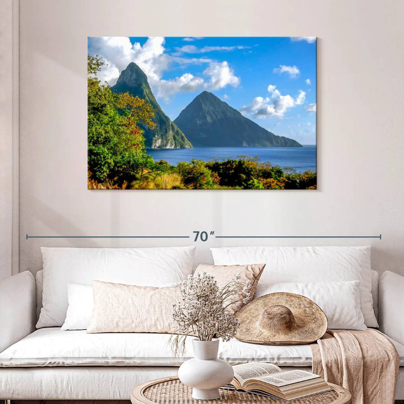 Ravi Pitons In St. Lucia, 30" H x 45" W