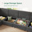 Tremee U Shaped Sectional Sofa Sleeper Sofa Couch With Storage Light Grey-1532868431
