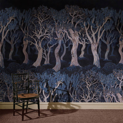 OVERSTORY Wallpaper - Midnight 9'10" - full height wallpaper