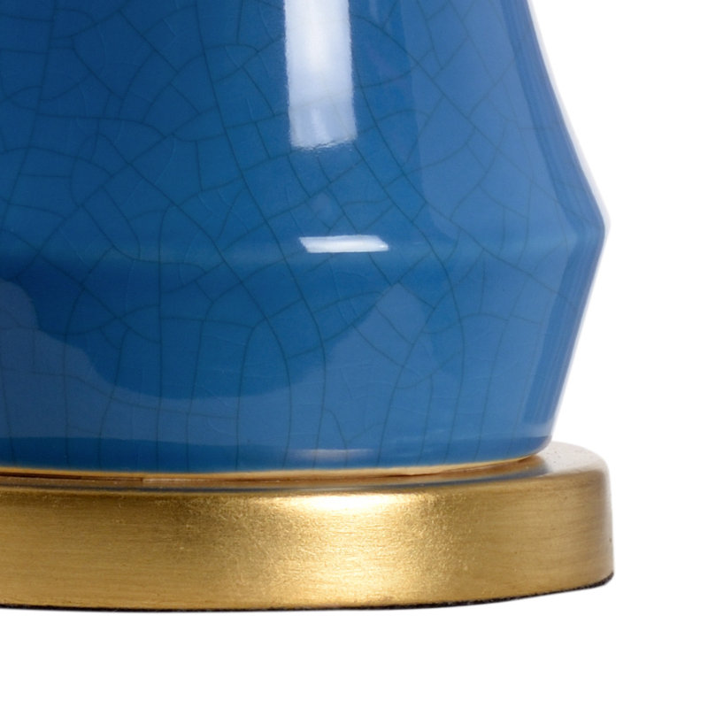 Bel Air Table Lamp, Blue Crackle Glaze