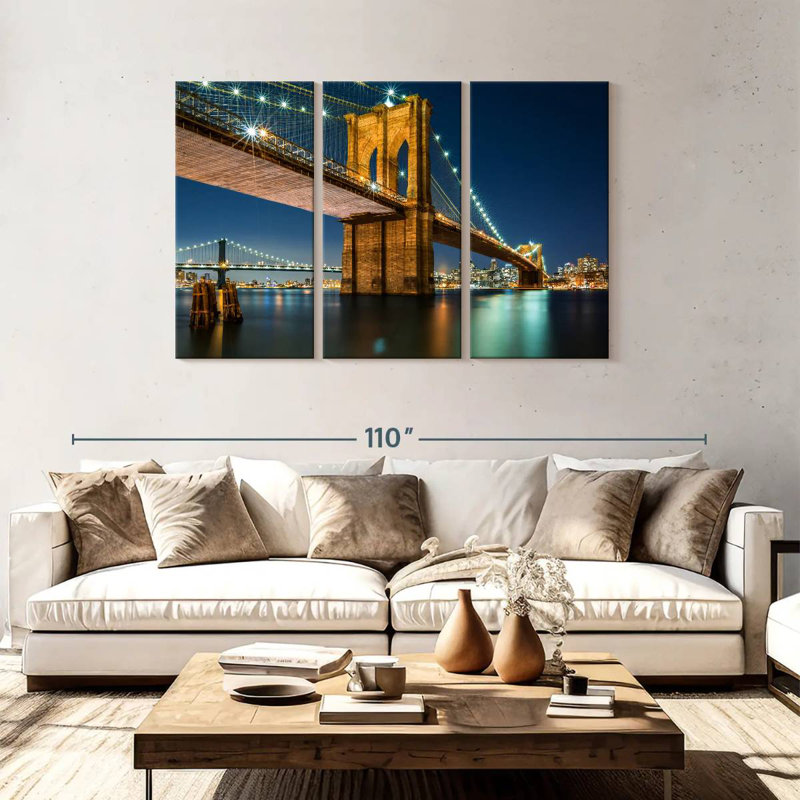 Lilie Brooklyn Bridge veilleuses, H 48 po x l 74 po