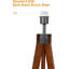  Lampe sur pied en bois à trépied, lampe sur pied de style Mid-Century, lampe sur pied au design moderne pour le salon, la chambre à coucher et le bureau, abat-jour en lin avec base de lampe E26 brun