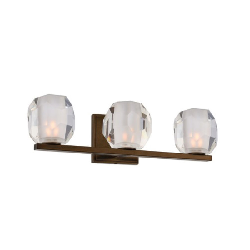 Regent 3 LT Vintage Bronze Vanity Light Kalco, Vintage Bronze