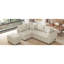 Canapé modulaire en L avec fonction escamotable, housses de couette mobiles en teinte beige et coussin épais-709632546