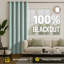 Linen Blend Blackout Eyelet Curtains - Thermal Insulated Room Darkening Window Panels for Bedroom & Living Room (Set of 2) -2046841134-2046841552