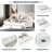 Emasealu Twin to King Size Daybed with Storage Bookcases, Charging Design and Two Drawers-844342299