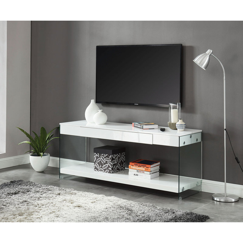 Meuble télé Kurran, Blanc, L 70 po