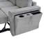 Canapé-lit modulaire convertible en L de L 83,9 po avec couchettes coulissantes doubles, table rabattable, ports USB, porte-gobelet et rangement pour le salon, gris clair-765088188