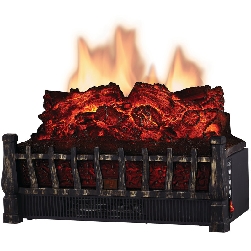 Comfort Glow Black Electric Log Insert Heater with Firebox Projection