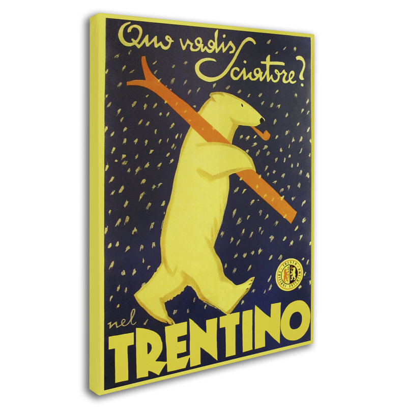 « trente », affiche rétro sur toile tendue, H 19 po x l 14 po