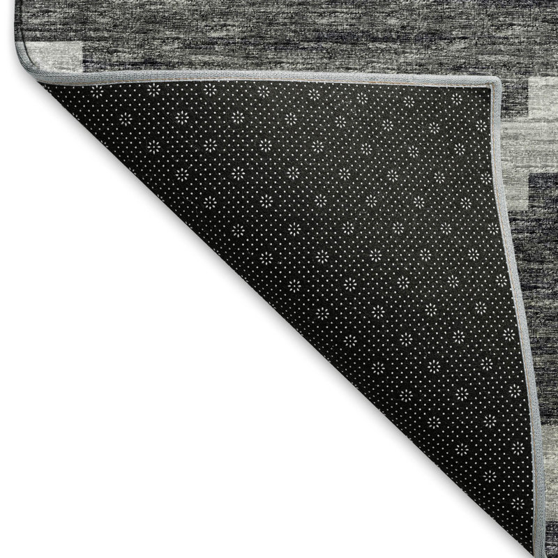 Premium Machine Washable Vaseem AMF115 Gray Rug, Runner 2'3" x 7'6"