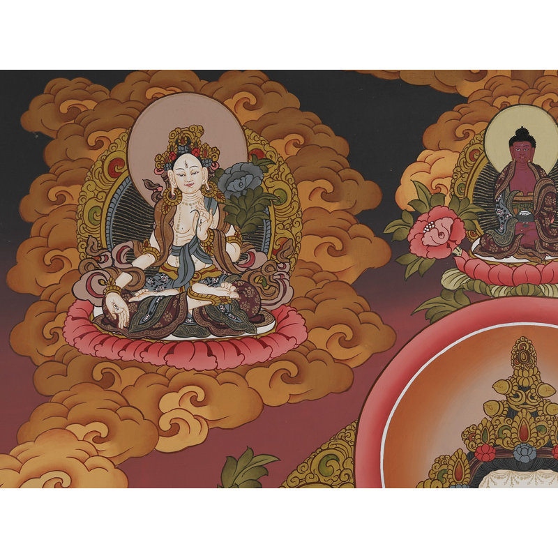 Chenrezig - Tibetan Buddhist Deity (Brocadeless Thangka)