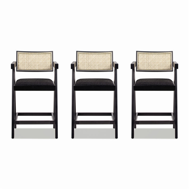 Modern Resin Webbing Back Bar Stool Set, Ergonomic and Stylish for Any Space