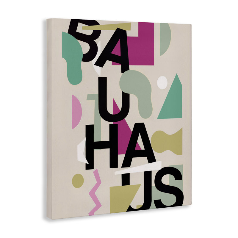 Toile de style Mid-Century moderne Bauhaus, design par Annabelle Hall, H 20 po x l 16 po