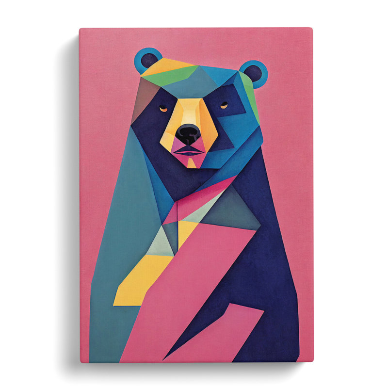 Unusual Bear Abstract - Wrapped Canvas, 76cm H x 50cm W x 3cm D