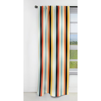 Rideau rayé rétro Revival Striped