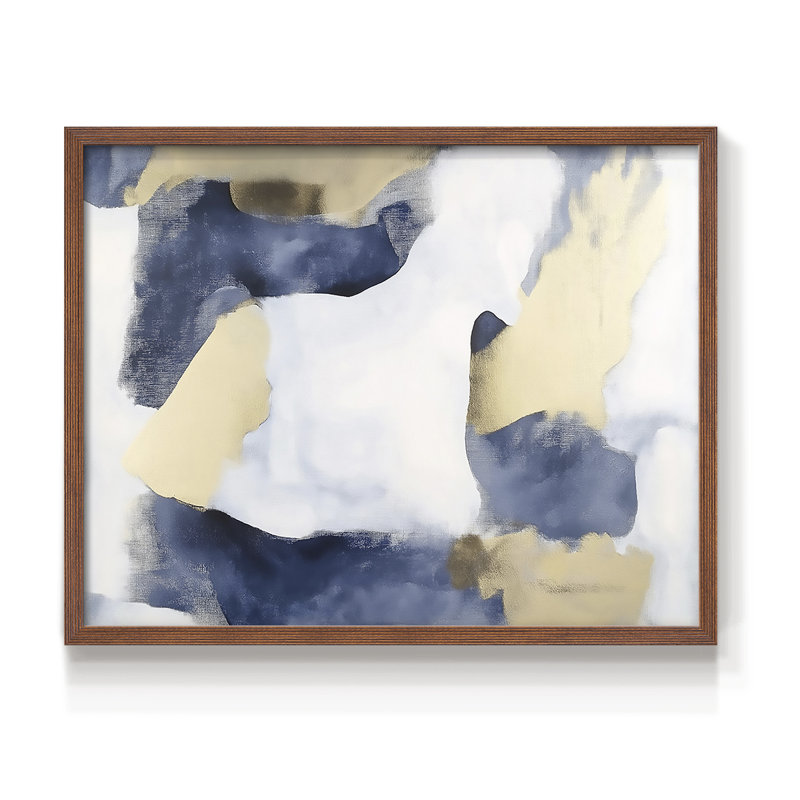 Abstrait, série XLV, reproduction encadrée, H 11 po x l 14 po, Noyer