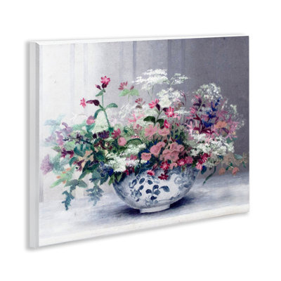 Painterly Elegant Blooms Vase Wall Plaque, design by Lettered and Lined