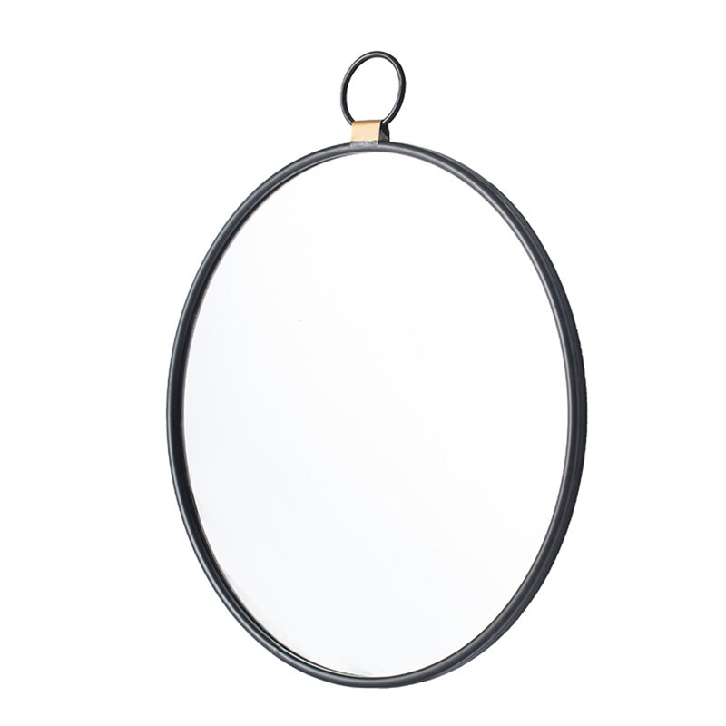 Iron Frame Vertical Round Mirror