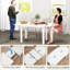 HOMCOM Extendable Dining Table 120-160 x 70cm Seats 4-6 High Gloss White